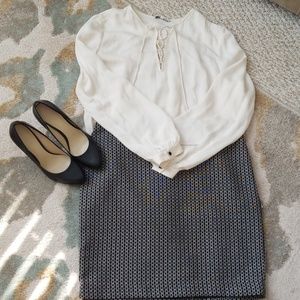 Banana Republic jacquard skirt